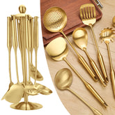 Golden Stainless Steel Kitchen Utensils Set