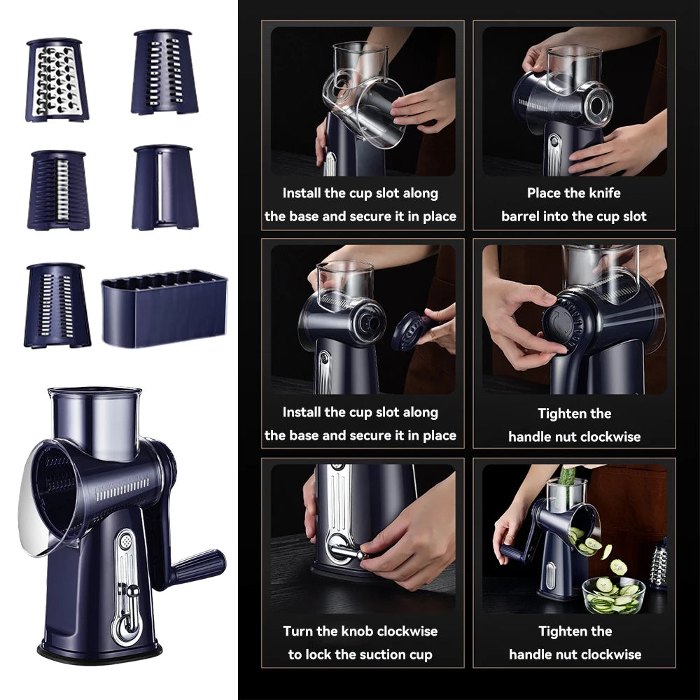 5 In 1 Multi-functional Vegetable & Cheese Grater