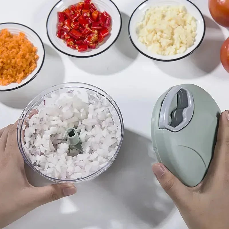 Garlic Chopper Manual Rotate Vegetable Cutter
