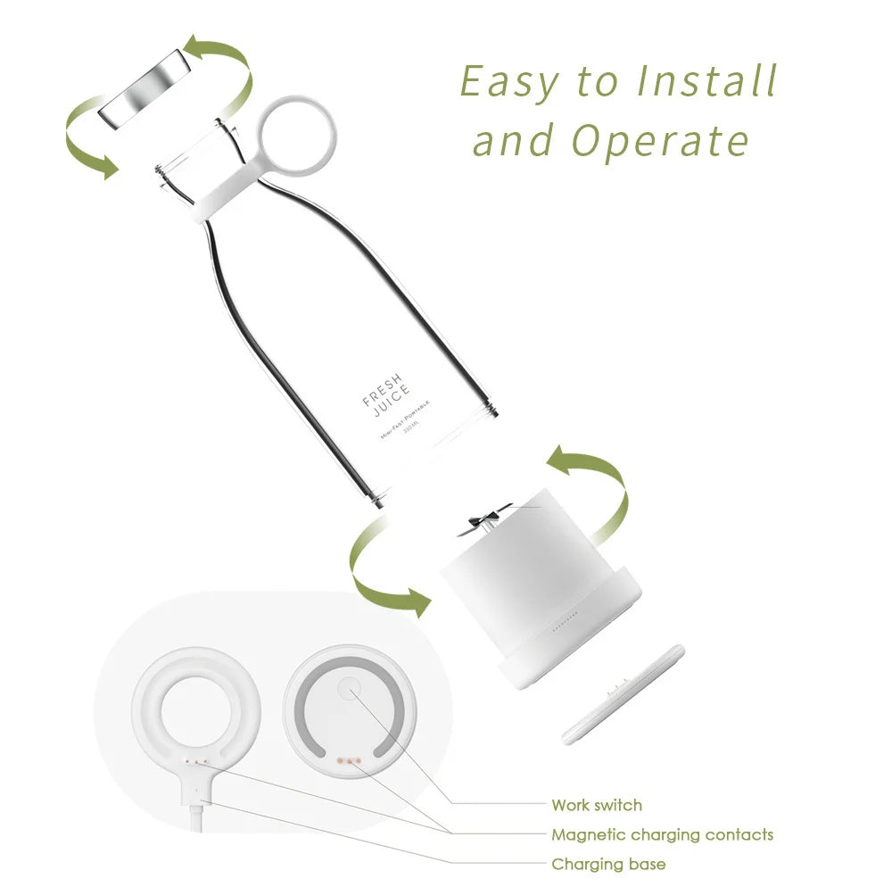 Electric Portable Rechargeable Wireless Juicer