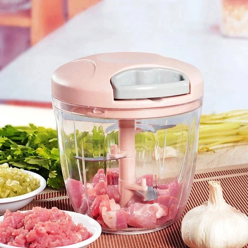 Garlic Chopper Manual Rotate Vegetable Cutter