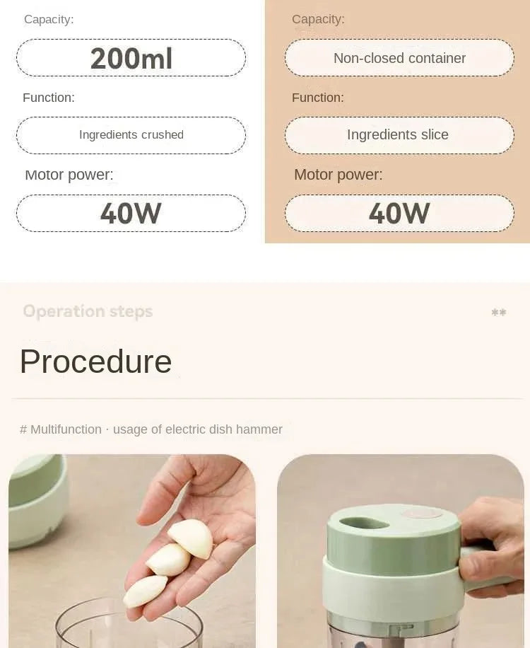 4 In 1  Electric Vegetable Cutter