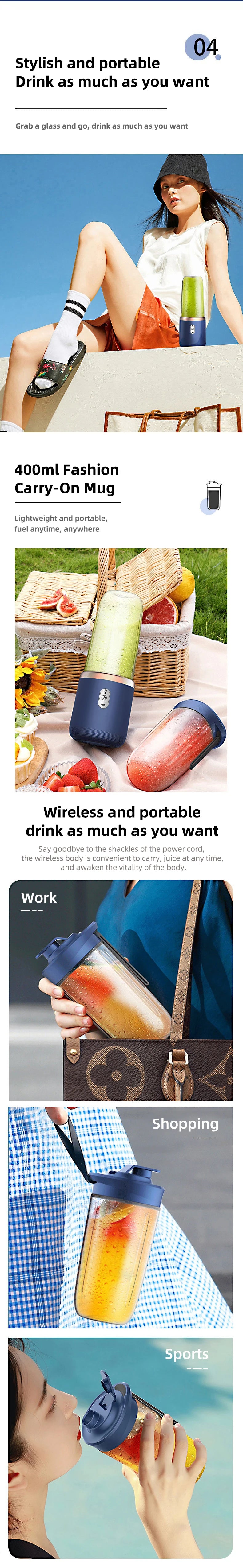 Portable USB Powered Electric Food Juicer