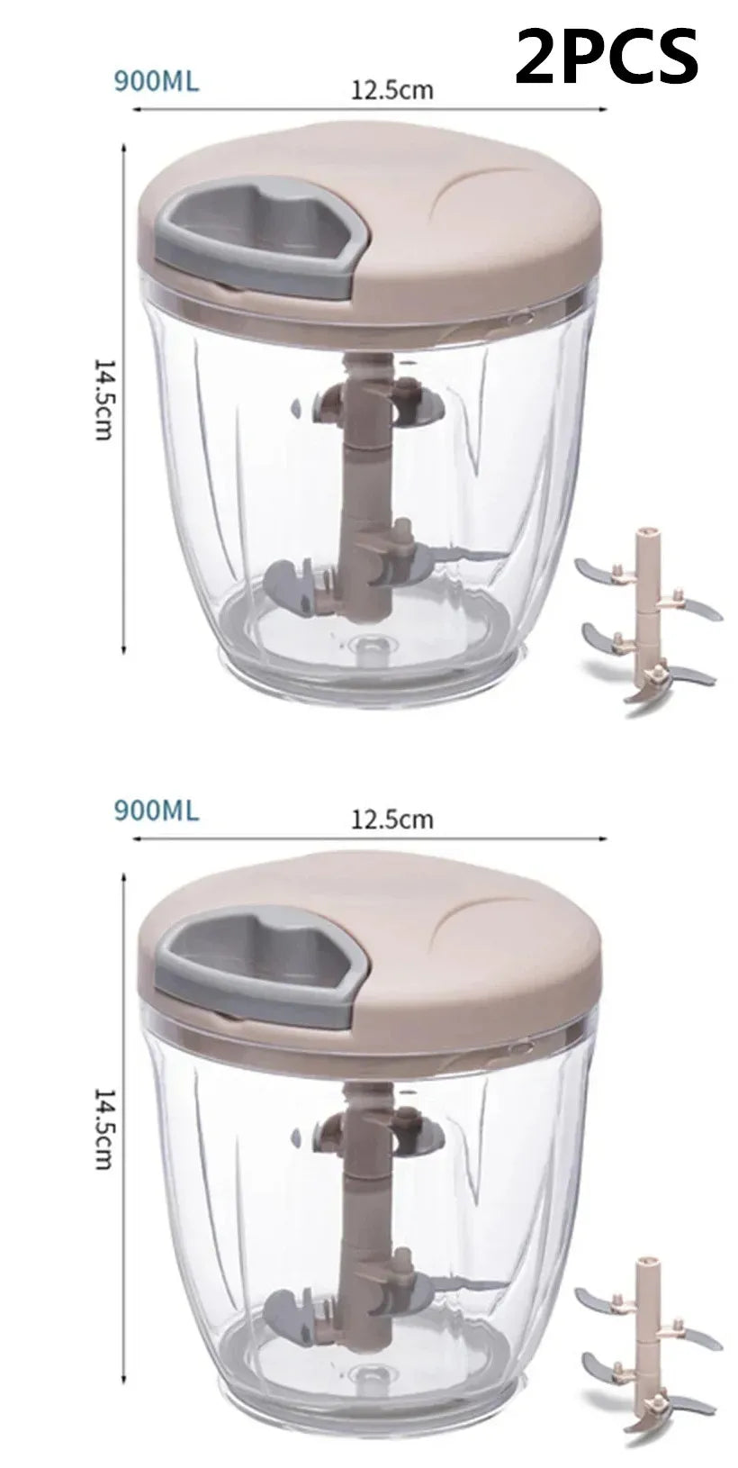 Garlic Chopper Manual Rotate Vegetable Cutter