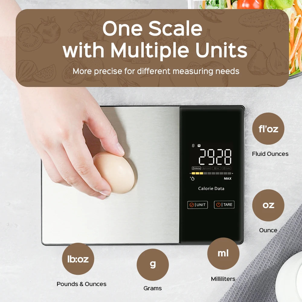 Food Weighing Scale With Nutritional Calculator