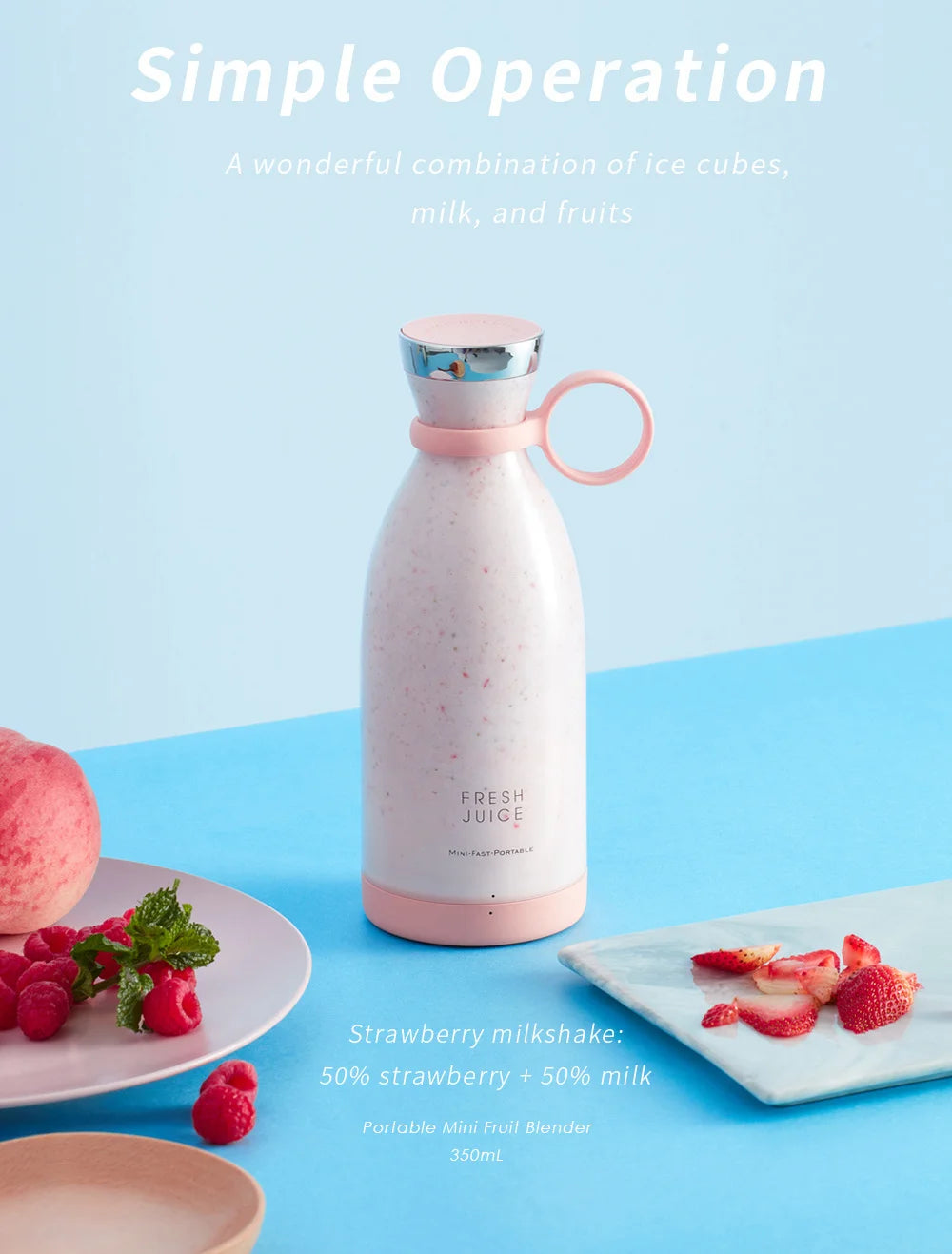 Electric Portable Rechargeable Wireless Juicer