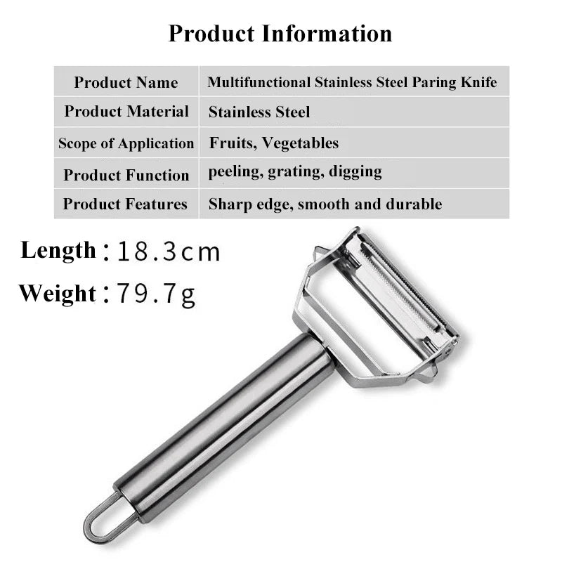 Multi-functional Stainless Steel Food Peeler