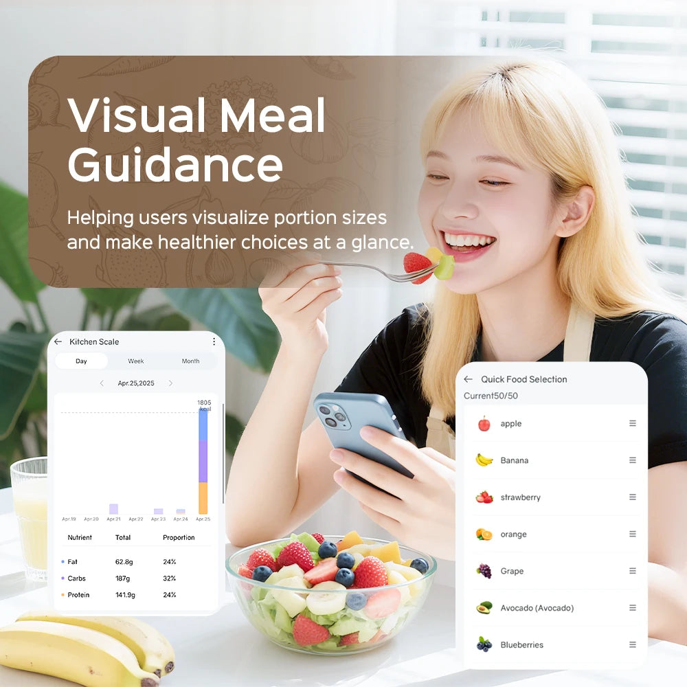 Food Weighing Scale With Nutritional Calculator