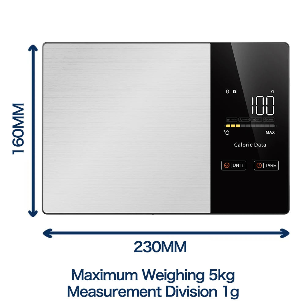 Food Weighing Scale With Nutritional Calculator