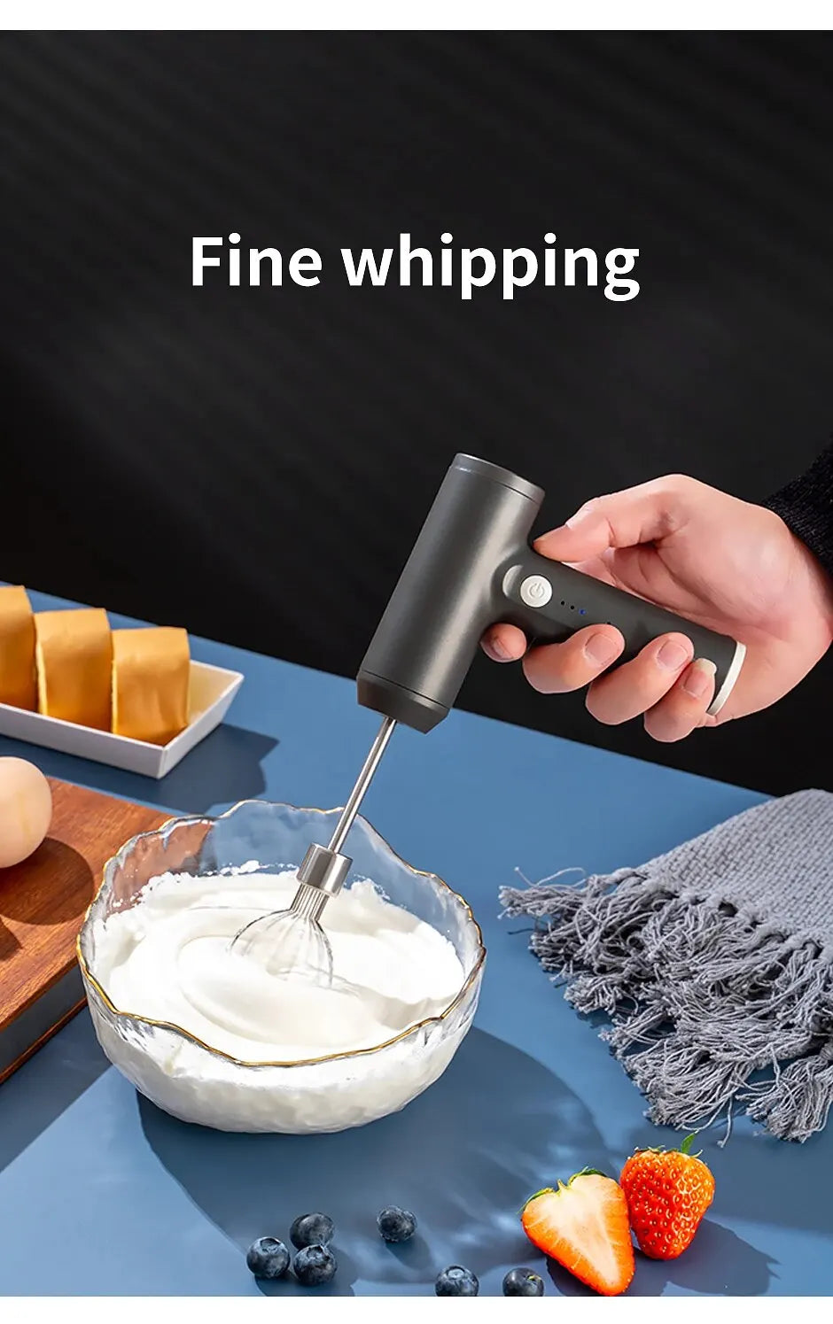 Portable Wireless Electric Food Mixer