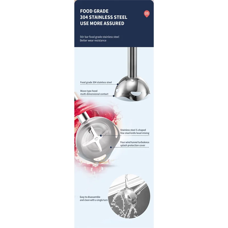 Hand Blender Electric Food Processor