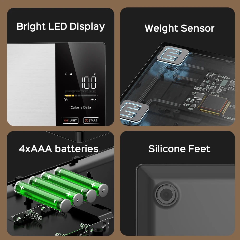 Food Weighing Scale With Nutritional Calculator
