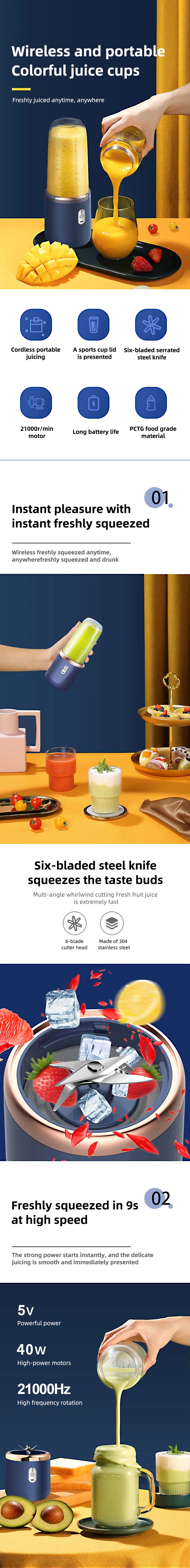 Portable USB Powered Electric Food Juicer