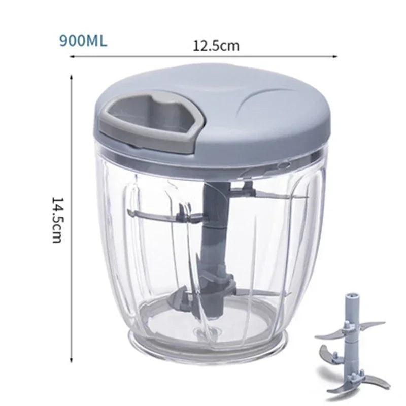 Garlic Chopper Manual Rotate Vegetable Cutter