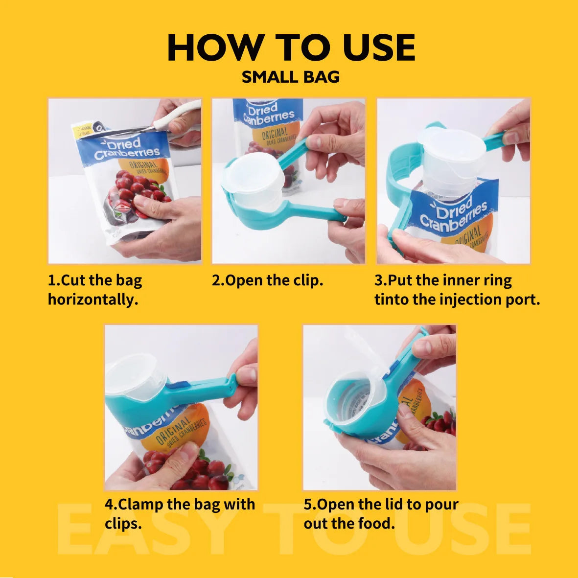 Food Bag Sealing Lid Cap Clip